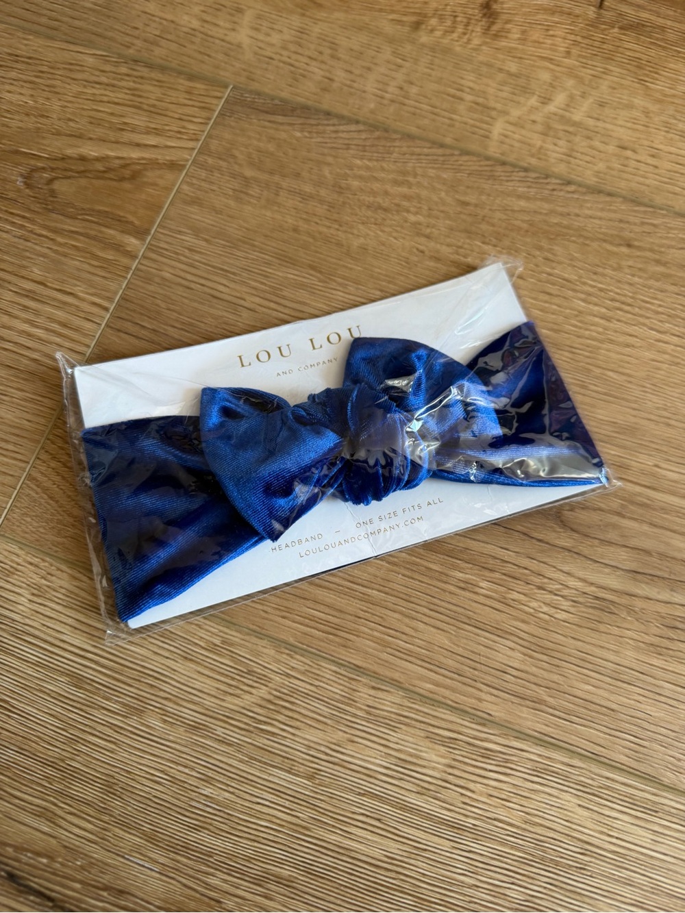 Lou Lou & Company Sapphire Blue Bow Headwrap